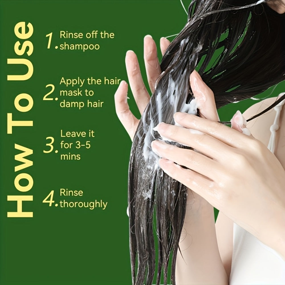 250g 7-in-1 Hair Mask in White Pump Bottle with Rosemary, Batana, Castor and Peppermint Oils — image 9