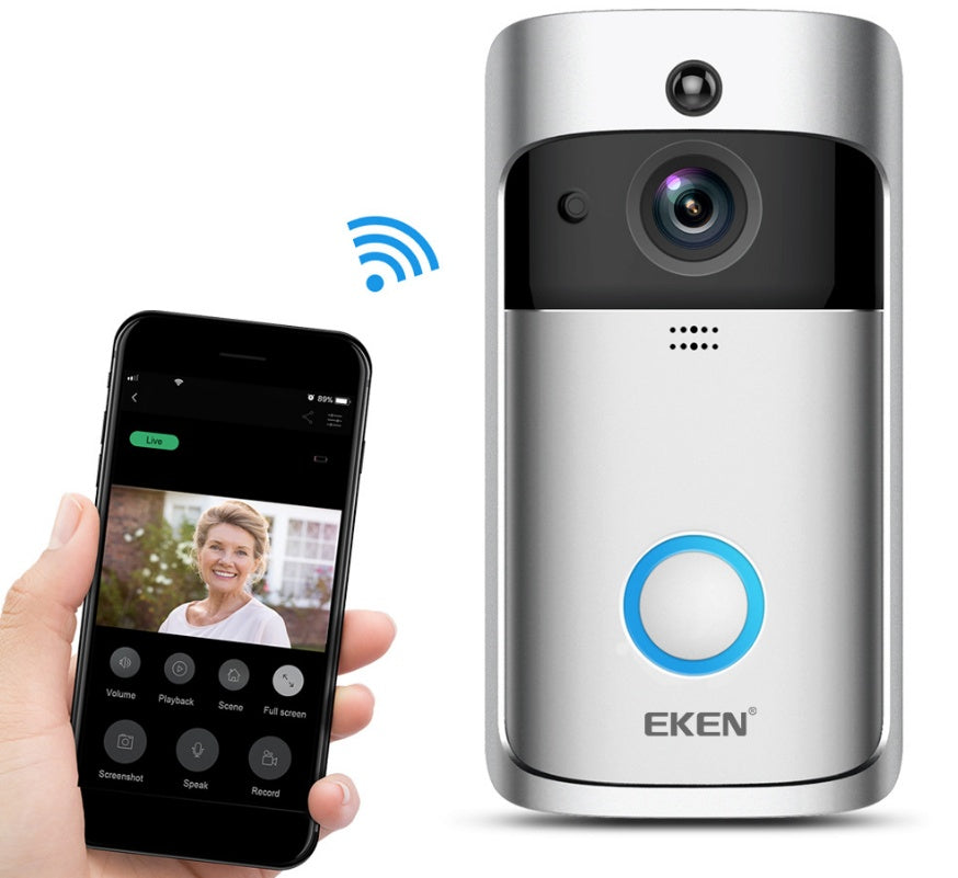 Wireless Video Doorbell 720P HD - Battery Powered Security Camera