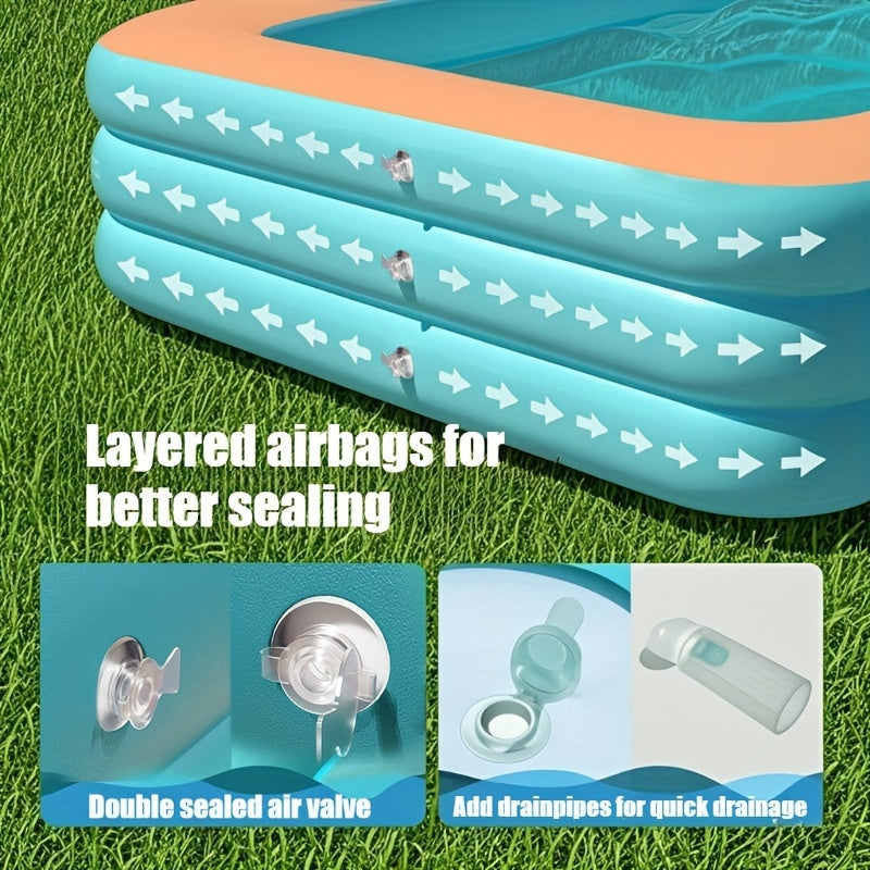 Inflatable Pool, Large Family Backyard Outdoor Summer Party Kids for Garden, Patio and Yard Use — image 10