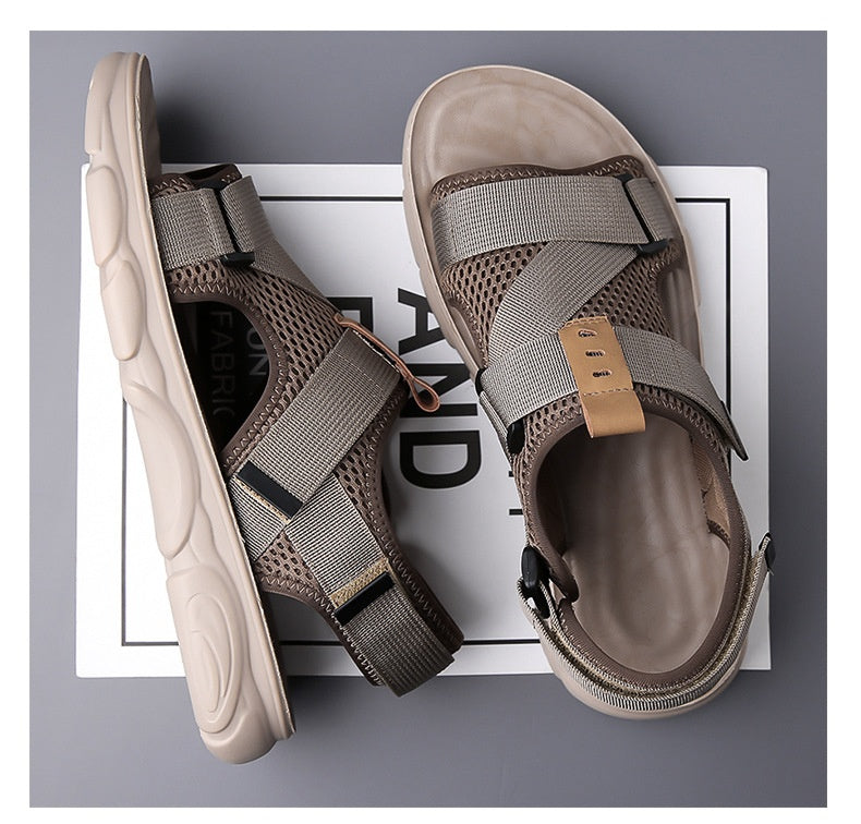 Men's Soft Bottom Non-slip All-matching Outer Wear Roman Beach Shoes