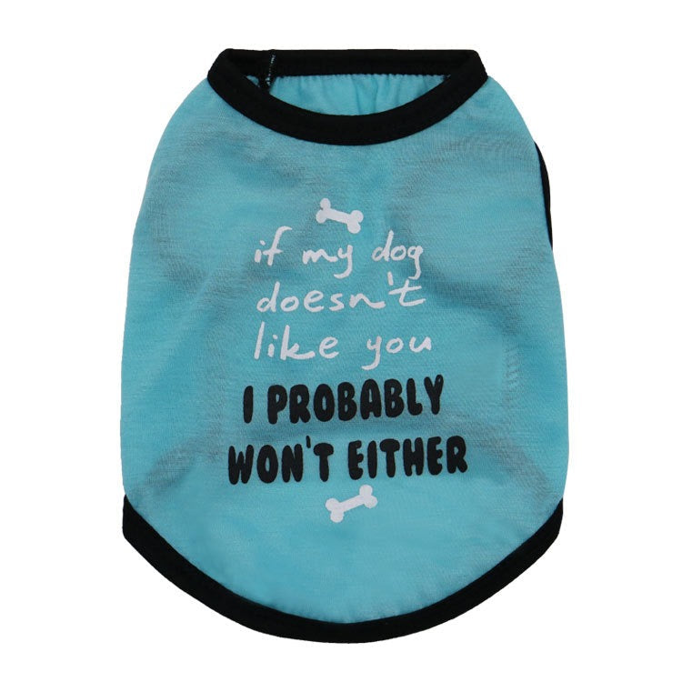 Dog Clothes Summer Clothes Teddy Pet Vest Bears Fadou Small Dogs Puppies Cats Thin Light and Breathable