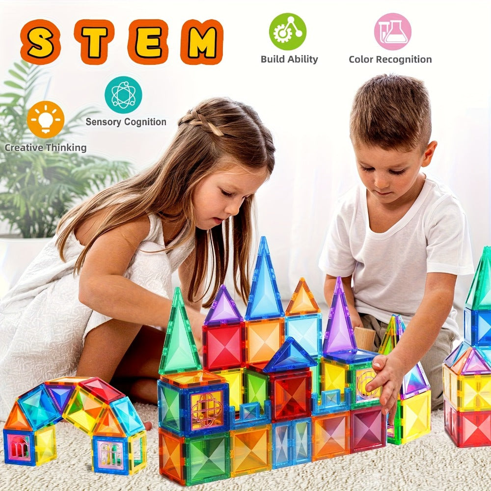 Animal Village Magnetic Building Blocks 102pcs for Kids Ages 3 4 5 6 with the Listed Color, Size or Set Options for Everyday 