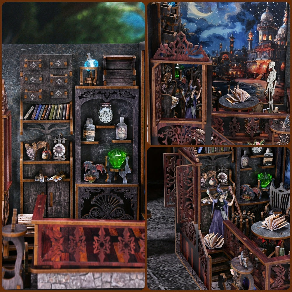 Magic Exploration Book Nook Kit CH03 with Library Workshop Scene, Three Light Modes and Paintable Front Panel — image 5