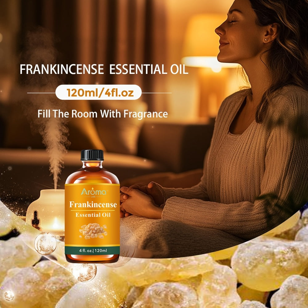 Essential Oil Frankincense 120ml Dropper Bottle with Warm Resinous Scent for Diffuser and Candles — image 7