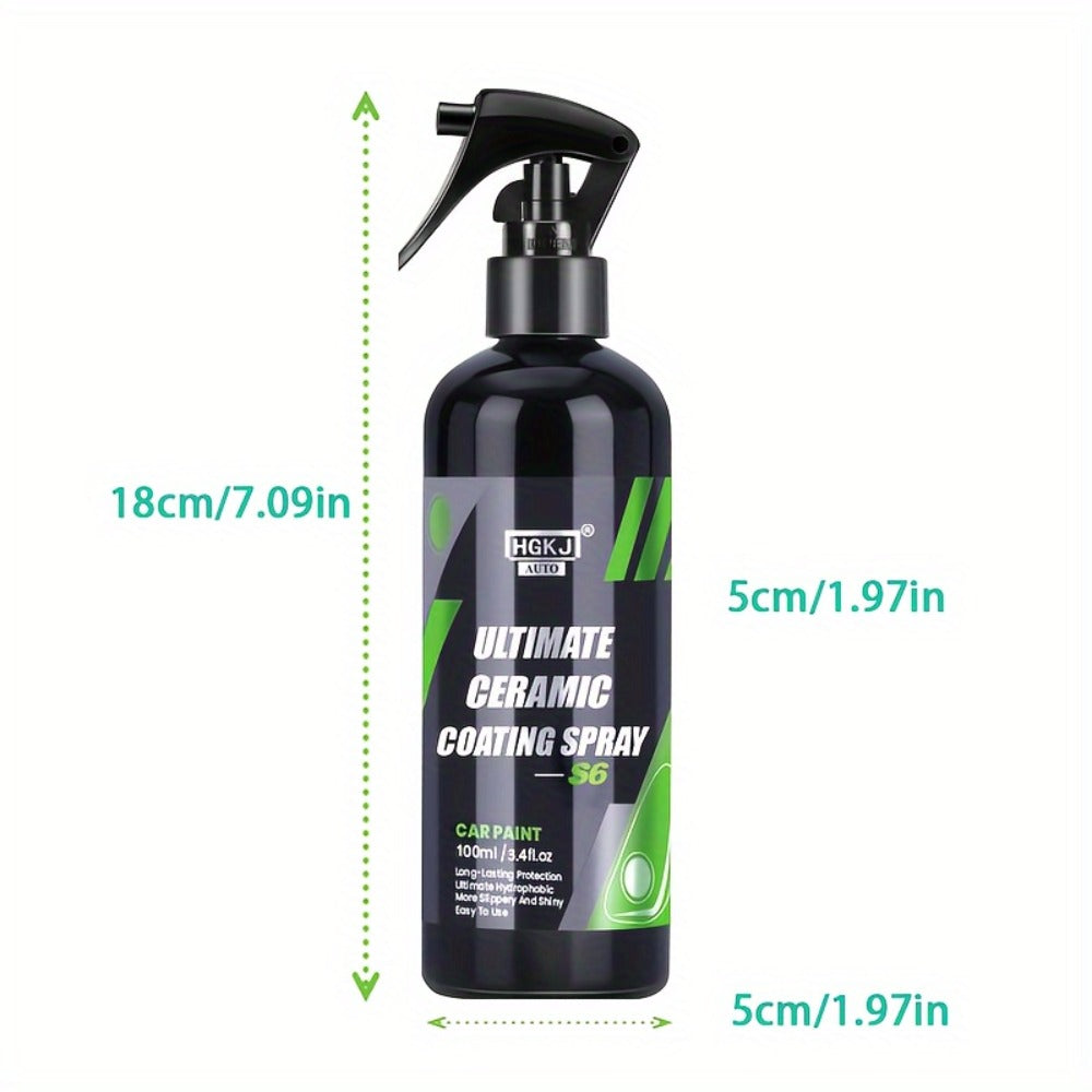 Car Ceramic Coating Spray by HGKJ with 100ml and 300ml Bottle Options for Exterior Paint Application — image 2
