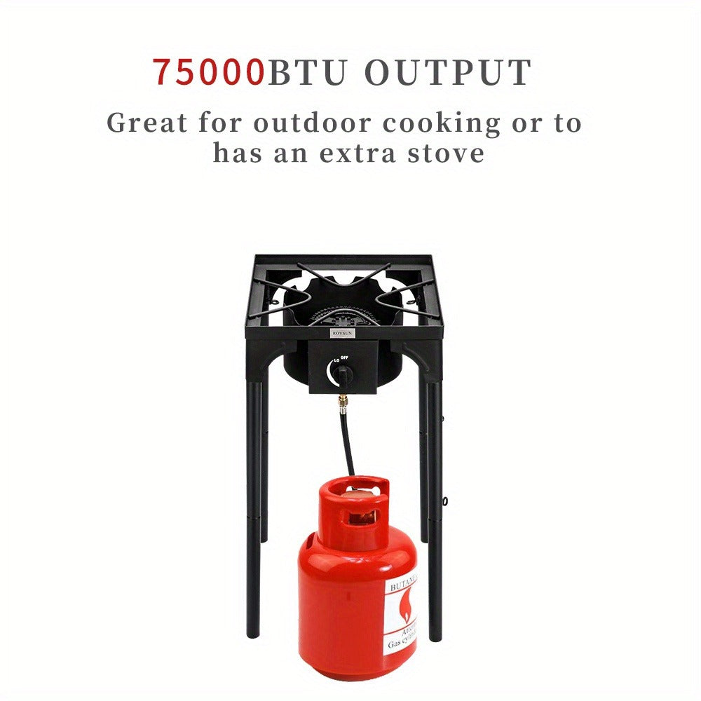 Outdoor Propane Burner Stove Cast Iron High Pressure Gas Cooker with Detachable Stand Legs — image 34