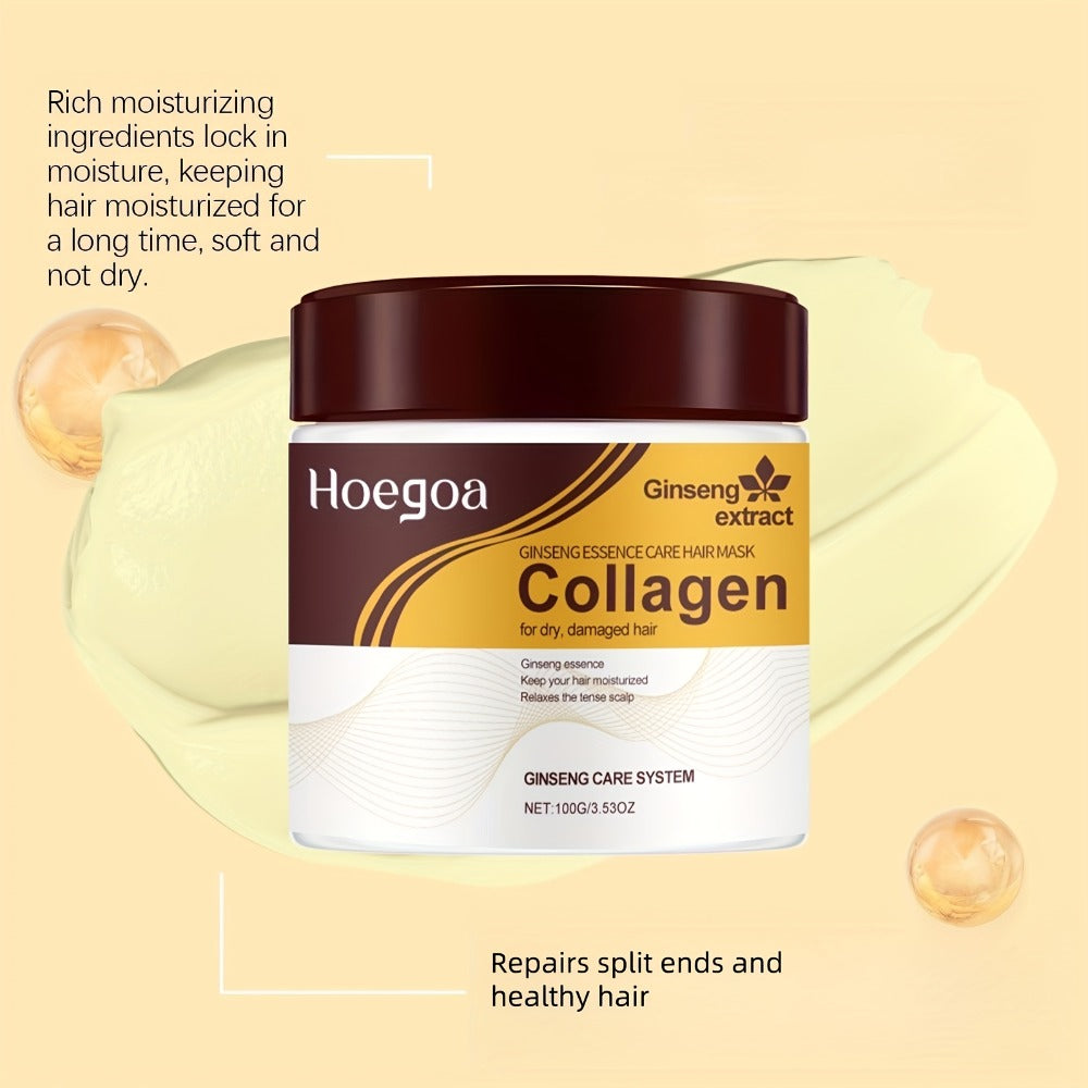 Three-Piece HOGOGO Collagen Hair Care Set with Jar, Pump Container and Included Massage Brush — image 8