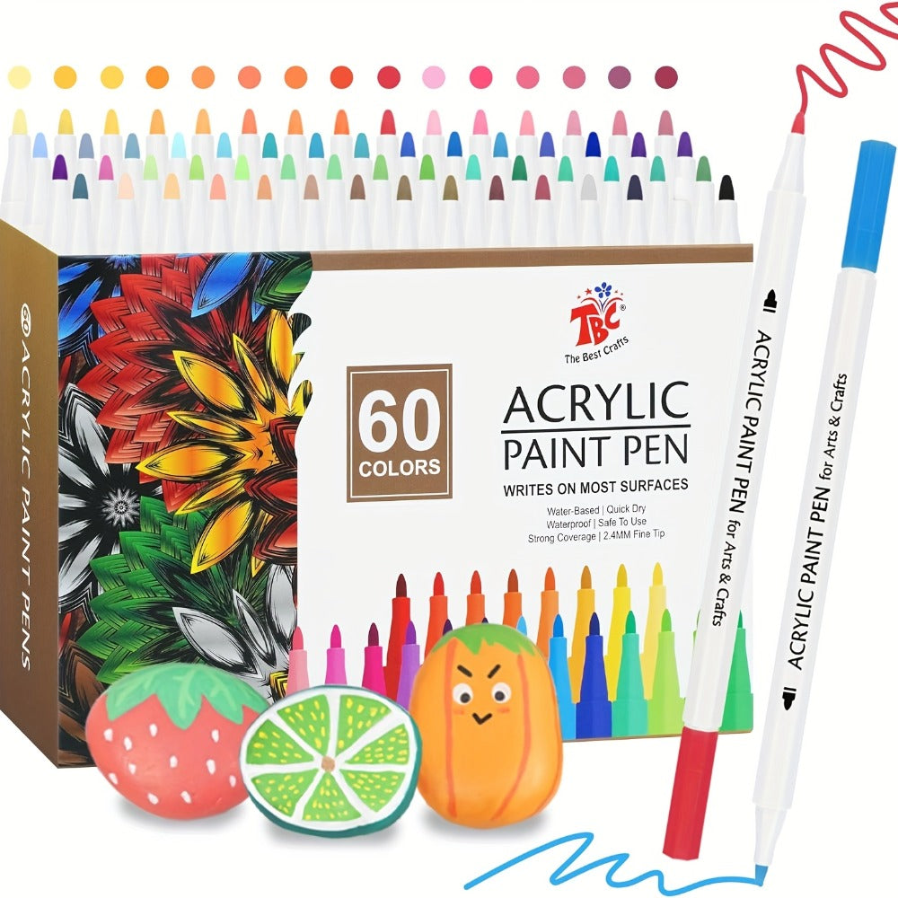 Brush Tip Paint Pens 60 Colors with the Listed Color, Size or Set Options for Everyday Use — image 3