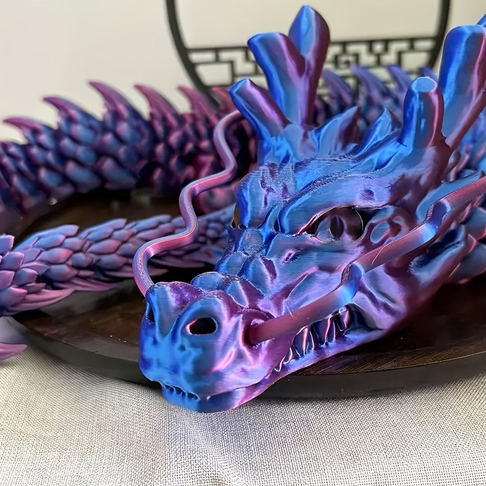 Crystal Dragon Fidget Toy 3D Printed Articulated Figure, Large Poseable Flexible Joints Fantasy Dragon — image 5