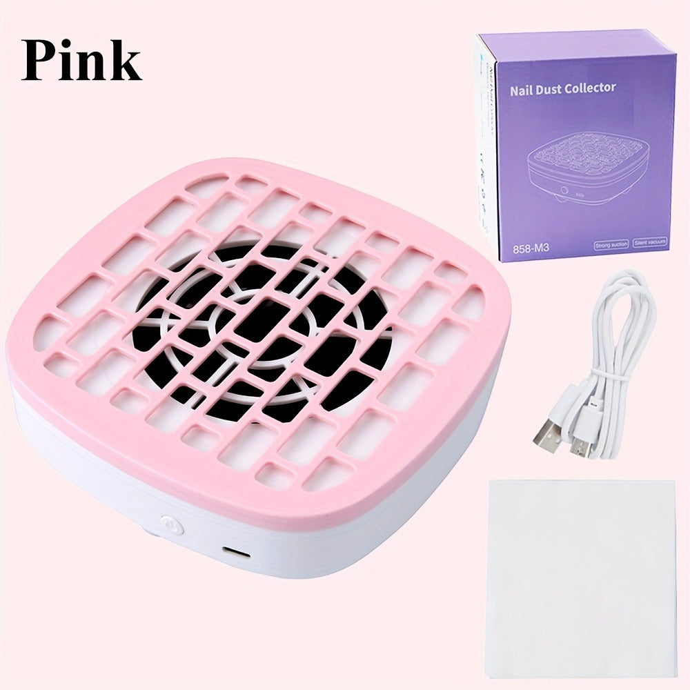Nail Dust Collector Desktop USB Electric Nail Vacuum Fan Powerful Suction Powder Removal Machine with Filter — image 5