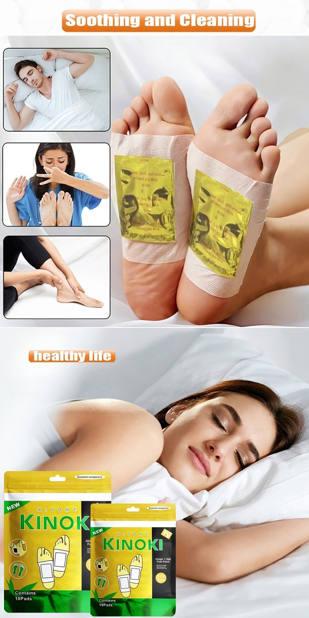 Foot Detox Pads 30 Pack Bamboo Vinegar Ginger Powder Natural Plant Ingredient Deep Cleansing Moisturizing Patches — image 19