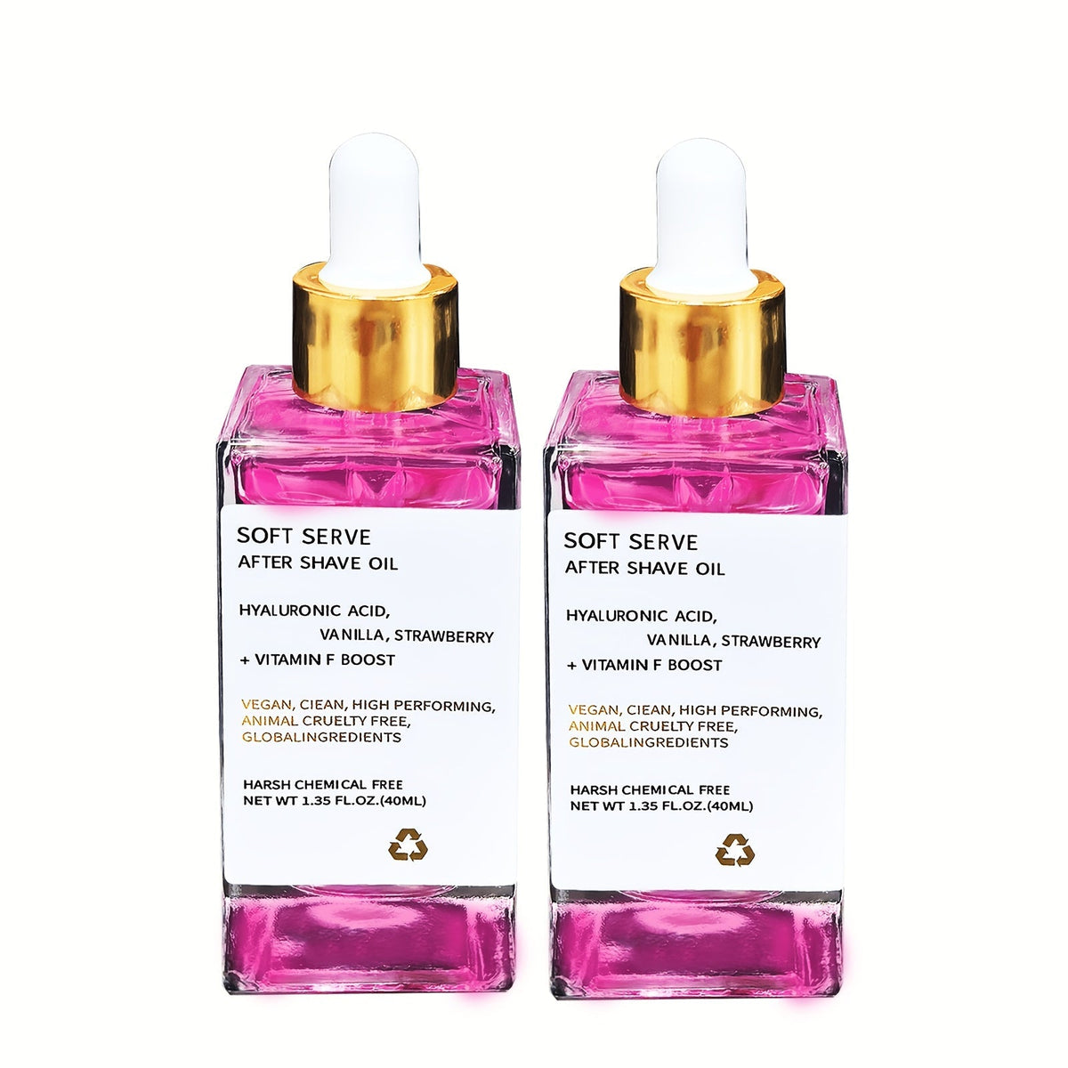 Strawberry Vanilla Beard and After Shave Oil, Two 1.35oz Bottles with Glycerin for Face and Mustache Care — image 8
