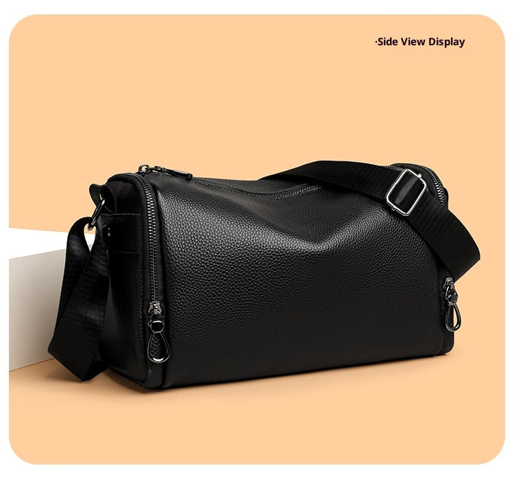 Genuine Leather Crossbody Cowhide Shoulder Large-capacity Multifunctional Bag