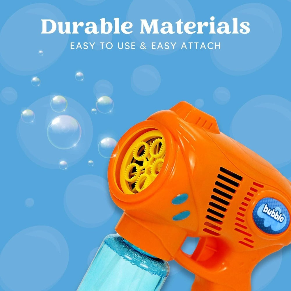 3-Pack Bubble Gun Blower with 3 Pre-Loaded Solution Refills, Hand-Powered, Color-Changing Bubbles — image 11