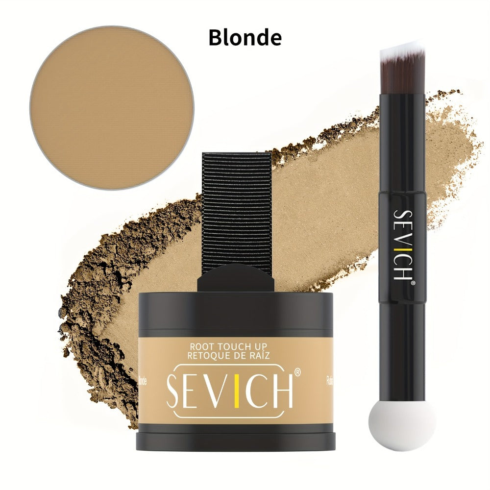 Hairline Powder Root Touch-Up Kit with Refill & Brush – Waterproof Instant Grey Hair Concealer Fills Sparse Hairline Bald Spo