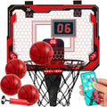 Indoor Basketball Hoop for Kids Over the Door, Light Up LED Scoreboard 4 Balls Air Pump 3 Game Modes 7 Light Shows — image 1