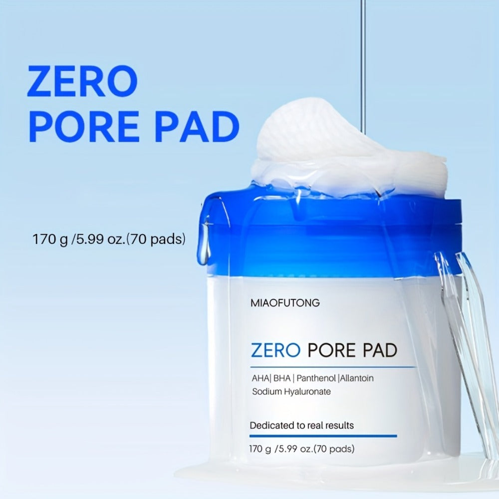 Exfoliating Cleansing Pads with Hyaluronic Acid & Rose Water 70 Count - Dual-Texture Deep for Bath Time, Home Spa and Persona