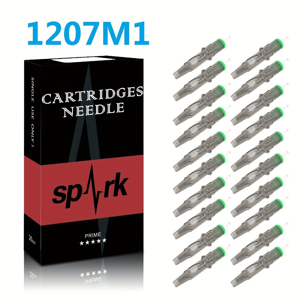 Tattoo Cartridge Needles with SPARK Label, 20-Piece Box and 24 Retained RL RS CM M1 Model Choices — image 30