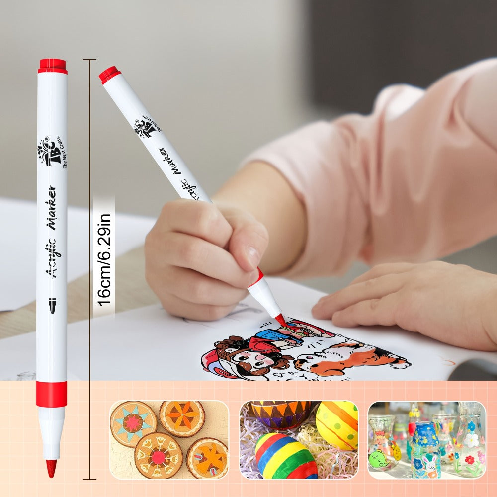 120 Colors Acrylic Paint Markers Set with the Listed Color, Size or Set Options for Everyday Use — image 2