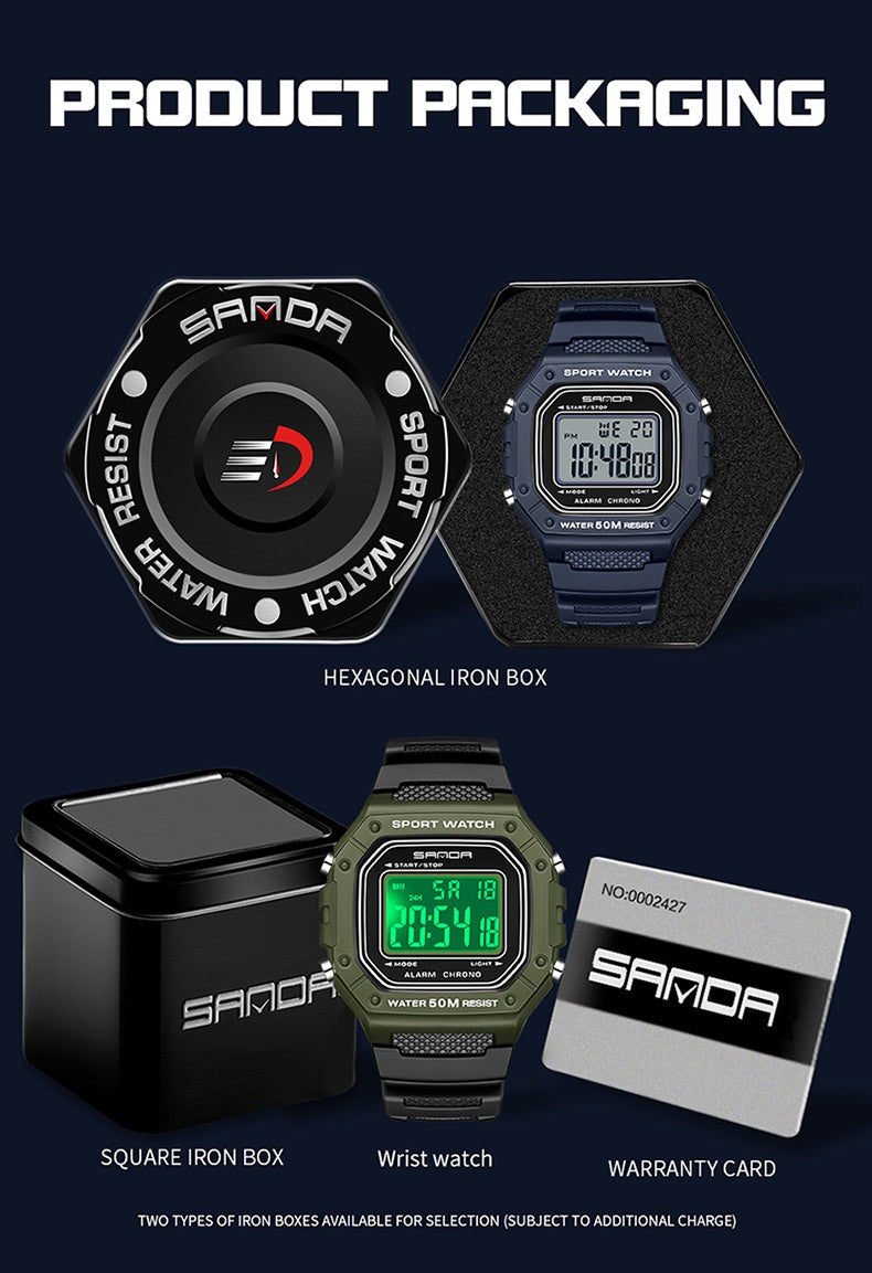 Swimming Waterproof Youth Electronic Watch Simple Alarm Clock