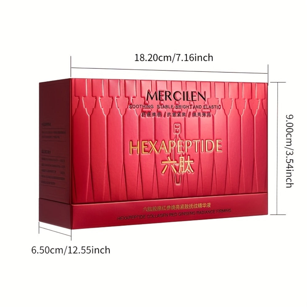 Face Serum Mercilen Red Ginseng 6-Peptide Collagen Ampoule Box with 30 Individually Packed Portions — image 5