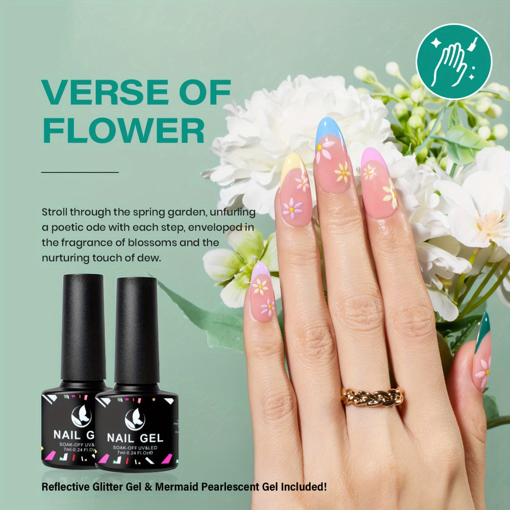 Gel Nail Polish 8-Color Rhapsody Pastel Set with Soft Muted Tones for All-Season UV/LED Soak-Off Nail Art — image 9
