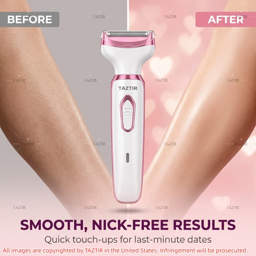 4-in-1 Electric Shaver for Women Rechargeable Wet & Dry Painless – Face Nose Legs Underarm Bikini Trimmer Portable Cordless G