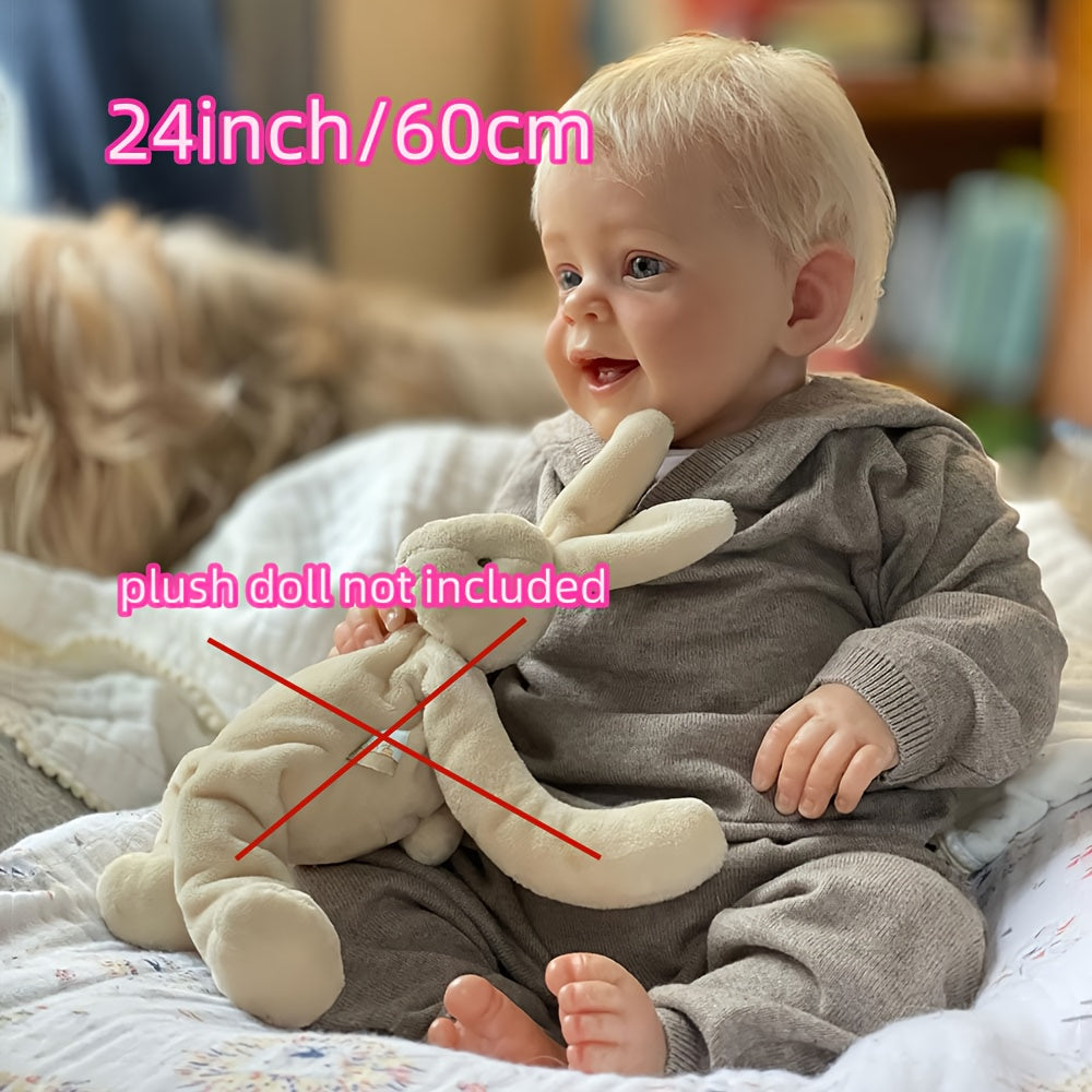 Reborn Doll, 24-Inch Cloth-Body Figure with Vinyl Head and Limbs, Hand-Rooted Hair and Gift Set — image 6