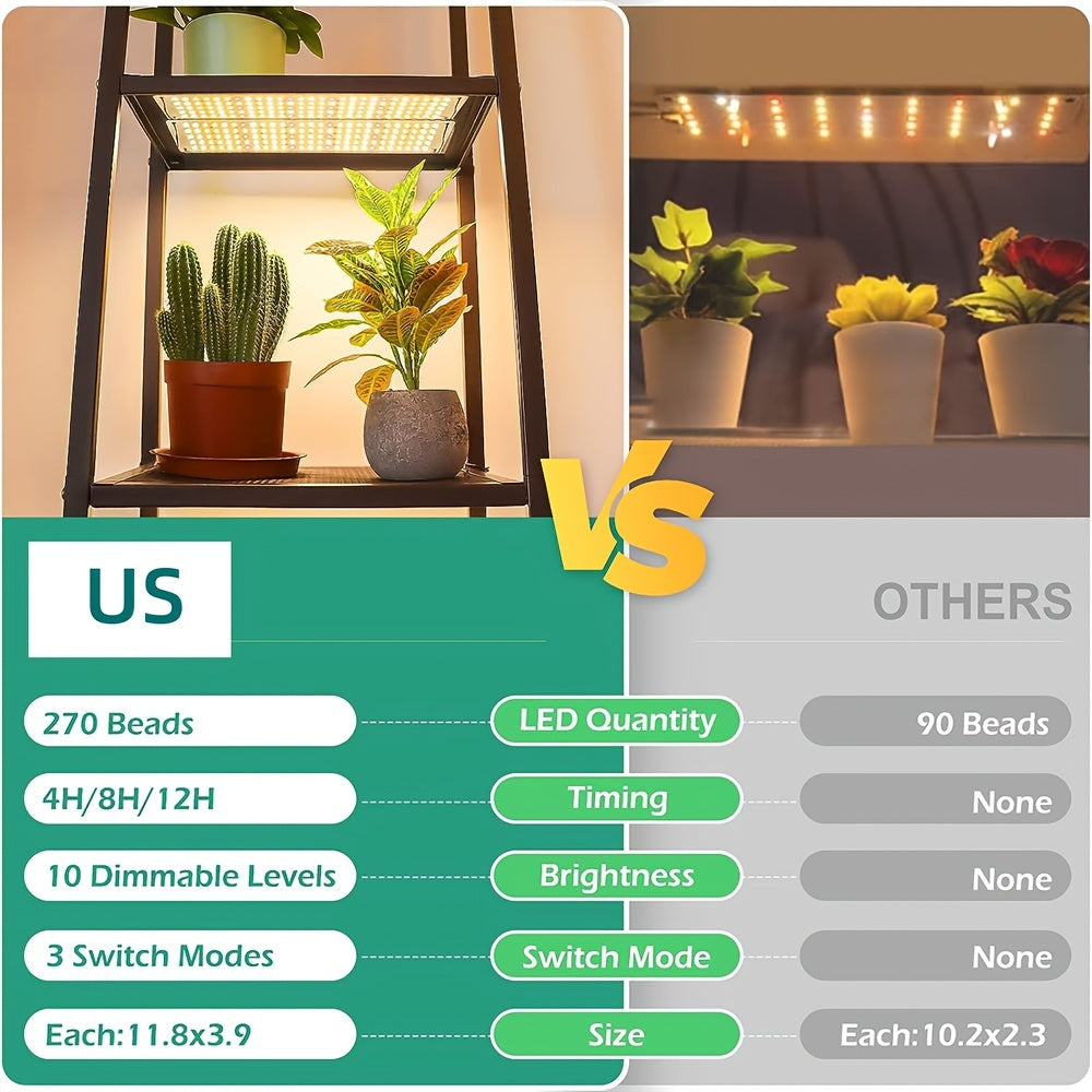 Grow Light, Full Spectrum 270 LED Timer Dimmable Indoor Plants Seedling for Garden, Patio and Yard Use — image 6