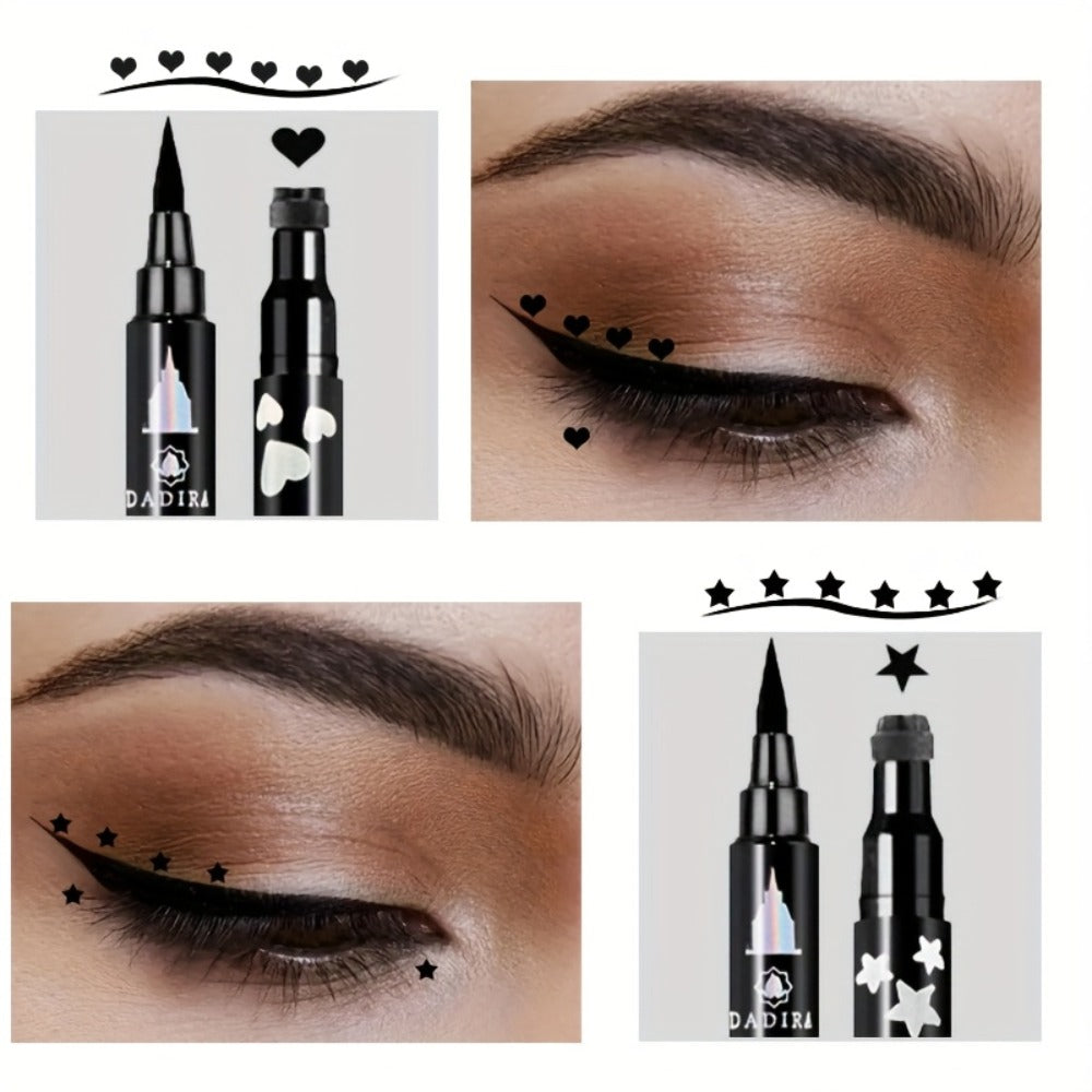 Waterproof Eyeliner Pen Set 6pcs Double-Ended Liquid Eyeliner Kit, Smudge-Proof, Oil-Proof, Precision Eye Liner Pencil for Wo