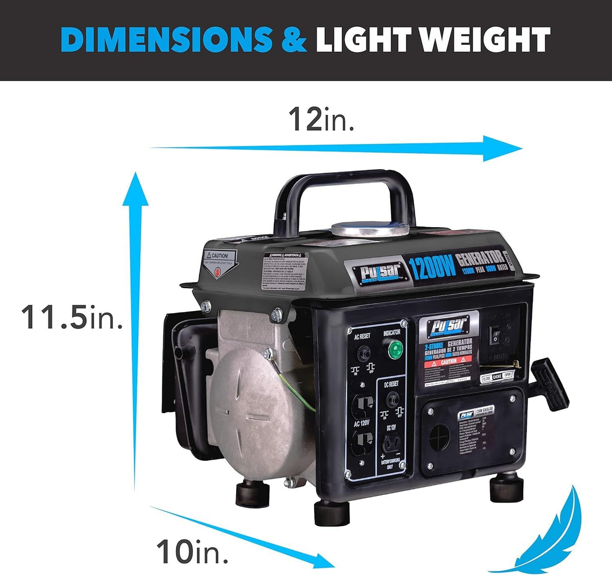 Portable Generator Gas Powered, Camping Emergency Tailgating Outdoor for Garden, Patio and Yard Use — image 23