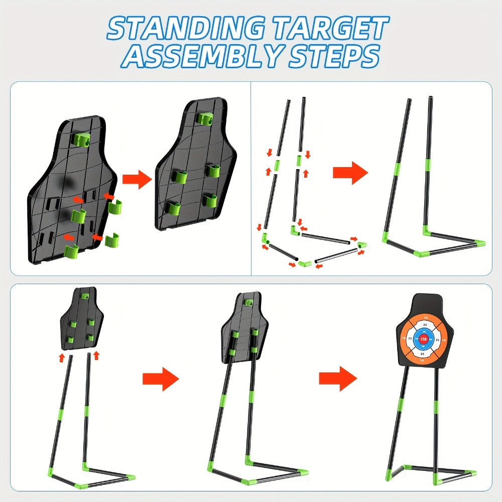 Kids Bow and Arrow Archery Set 10 Suction Cup Arrows Quiver Standing Target with the Listed Color, Size or Set Options for Ev