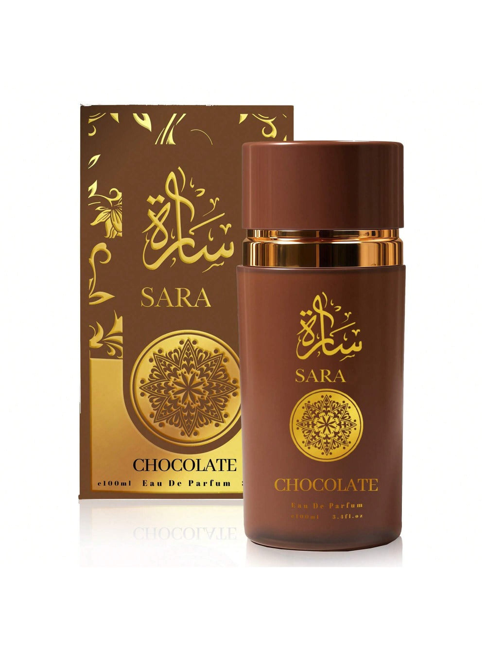 Sarah Chocolate Eau de Parfum Spray, 100 ml Brown Bottle with Cocoa, Vanilla and Amber Label Notes — image 4