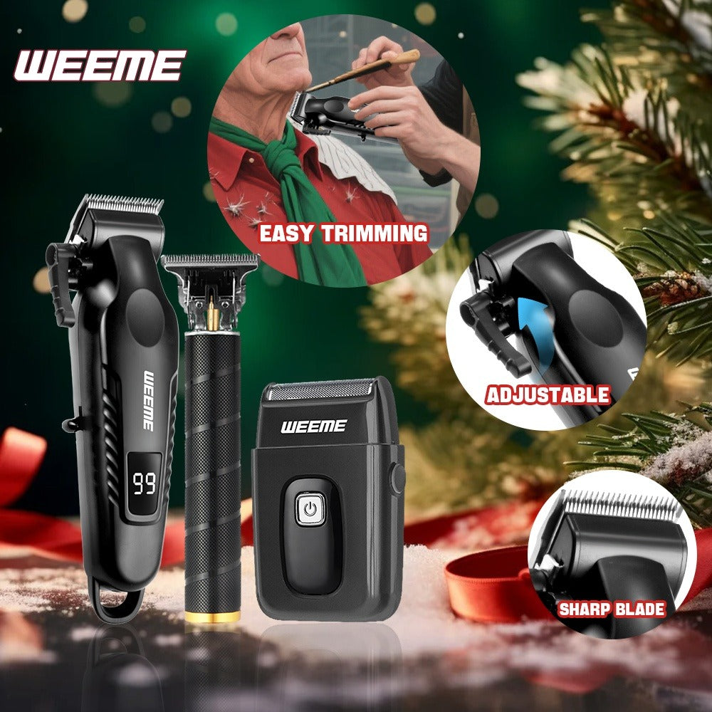 Hair Clipper WEEME One-, Two- or Three-Piece Grooming Sets with LCD Displays, USB Charging and Four Options — image 10