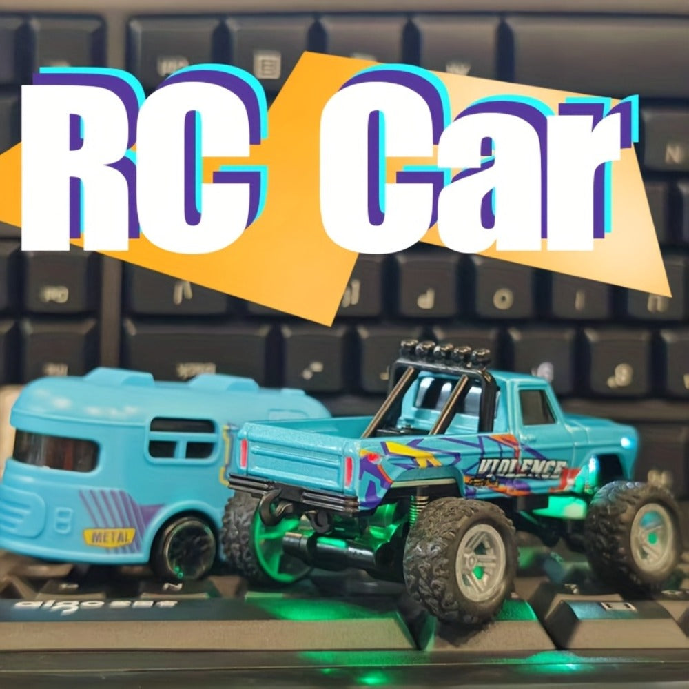 Mini Remote Control Pickup Truck with Detachable Trailer, Five Color Options and Spring Suspension — image 9