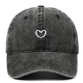 Artistic Retro Small Love Embroidered Soft Top Fashion Peaked Cap