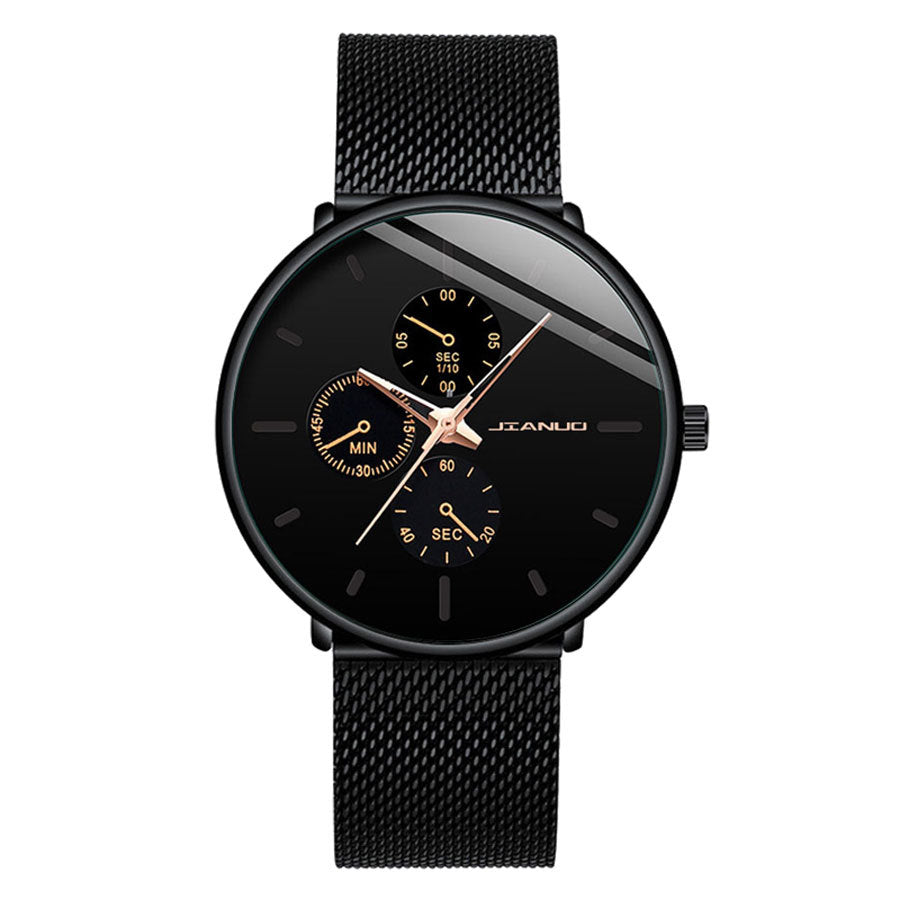 Men's Mesh-band Quartz Casual Business Luminous Watch