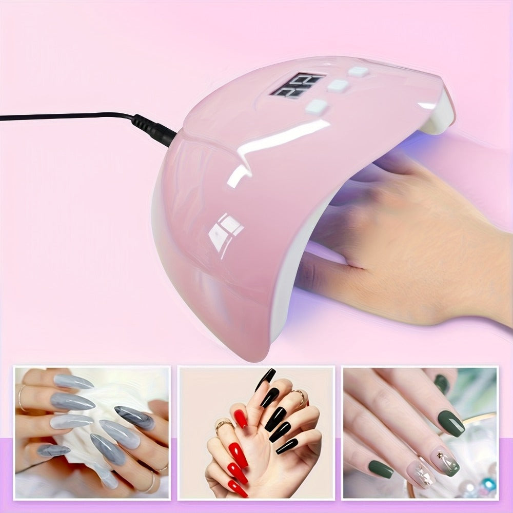 Complete Acrylic Nail Kit with Drill & UV Light for Beginners – Full Starter Set Everything Included for Nail Extensions Scul