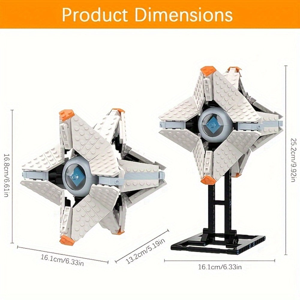 Building Block Set LA0137 Shell Display Model with 378 Pieces, Adjustable Panels and Black Stand — image 2