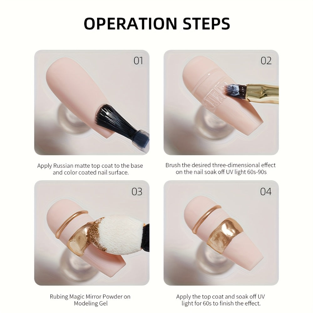 Russian Matte Gel Top Coat 4Pcs Set Frosted Rubber Seal Soak-Off UV LED Nail Art Neon Design Matte Primer Gel Polish Finish P