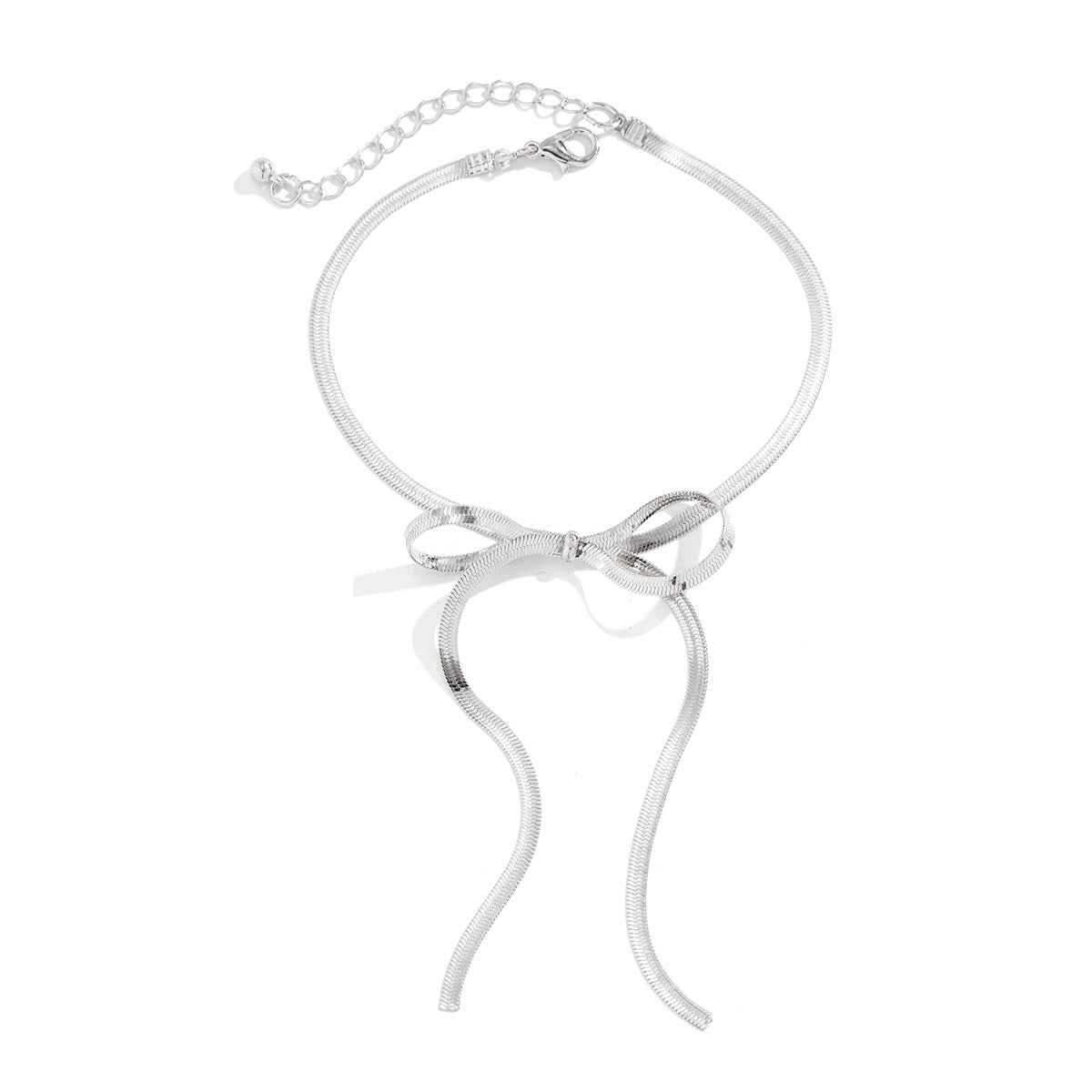 Simple and cool butterfly bow long ankle chain Anklet fashion versatile chain