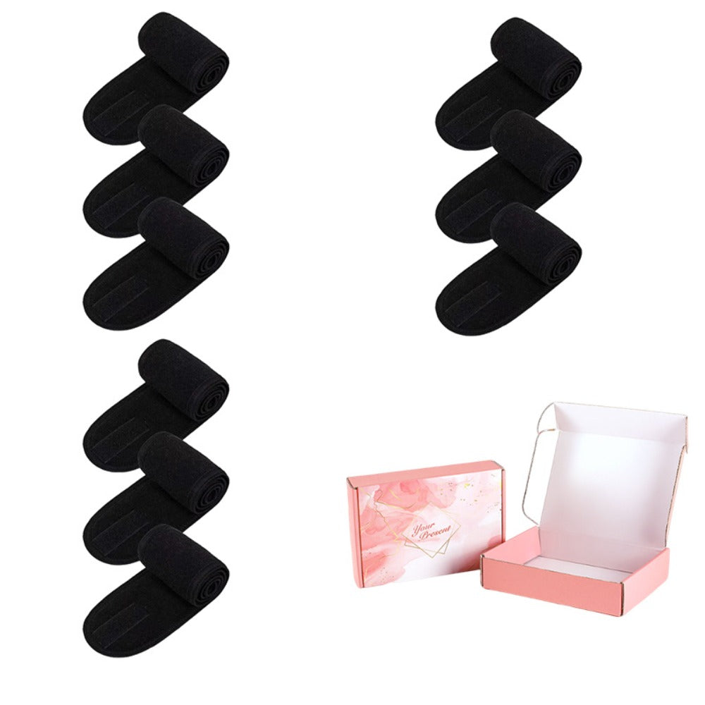 Facial Headbands for Women 9 Pack Soft Flannel Face Wash Headband Set – Adjustable Non-Slip Elastic Skincare Makeup Shower Yo