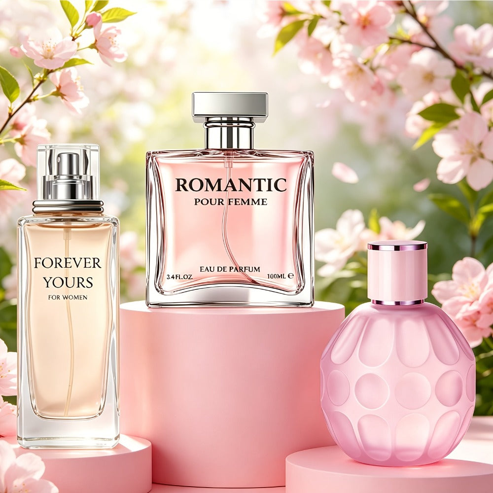 Women's Perfume Set 3-Pack Signature Fragrance Collection 10.1oz - Quince Lychee Musk, Pear Vanilla Sandalwood & Amber Berry 