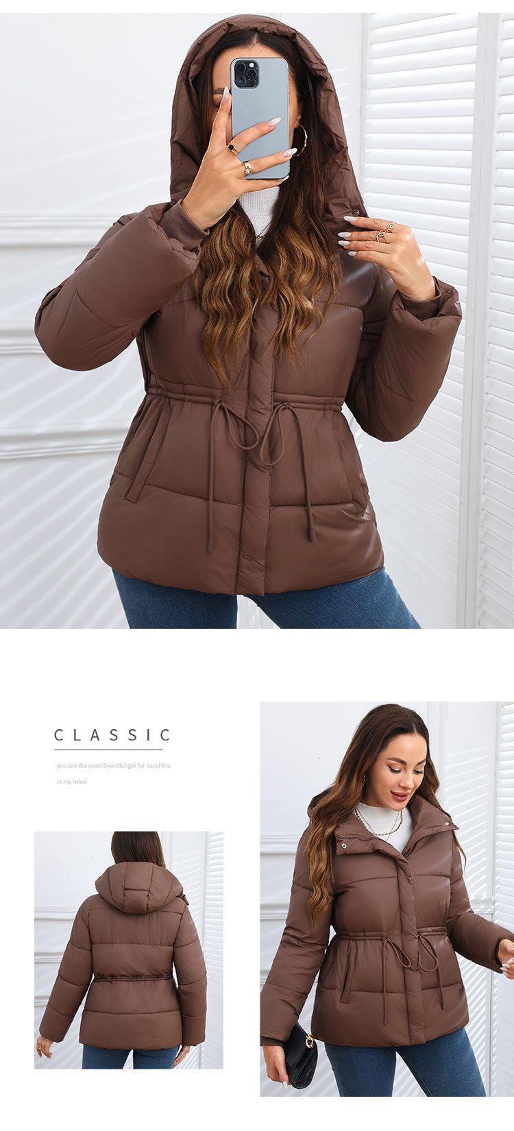 Women Puffer Coat Cotton-padded Jacket Cotton-padded