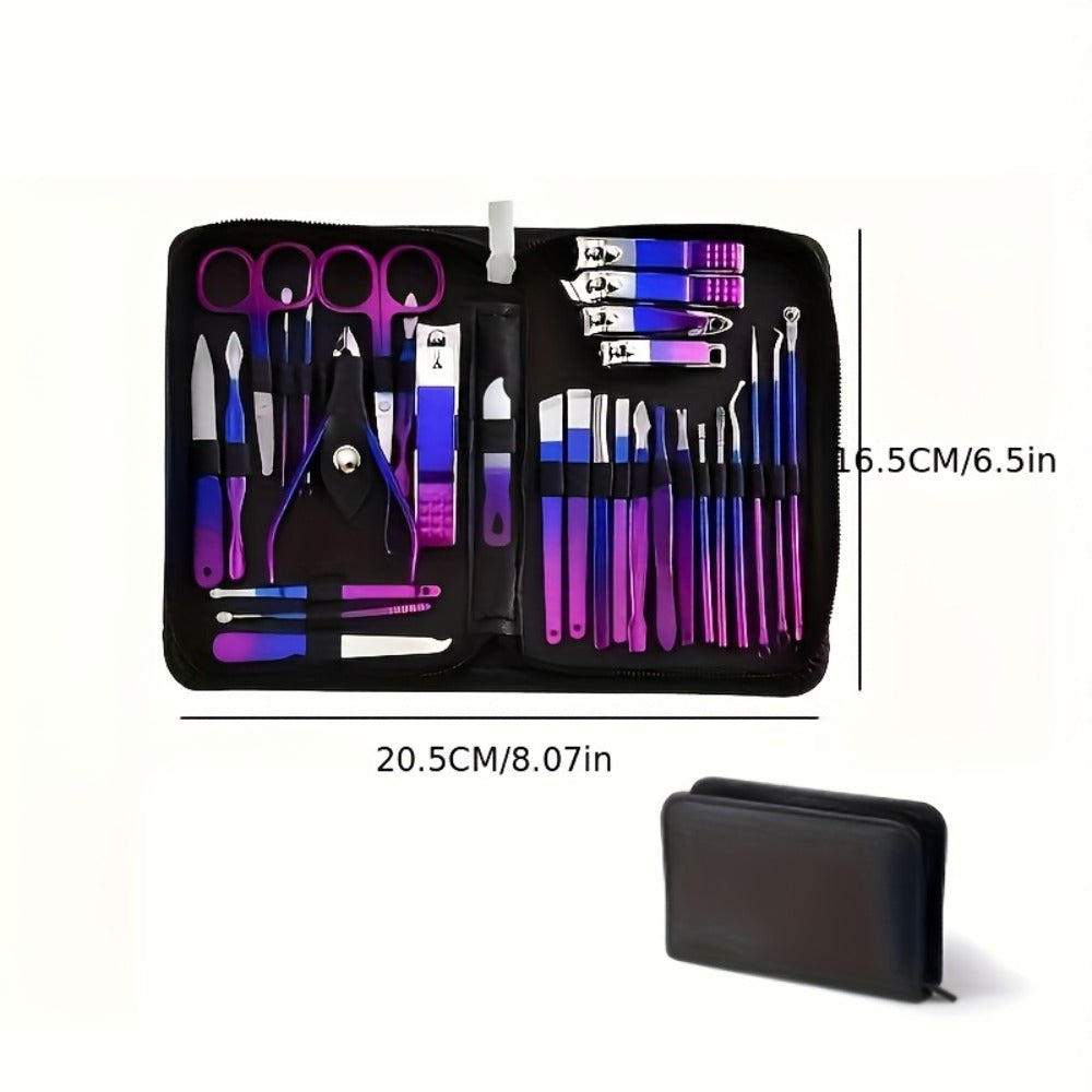 Manicure Set 9 18 30 60pcs Professional Nail Clipper Pedicure Kit Portable Travel Grooming Tools – Cuticle Trimmer Nail File 