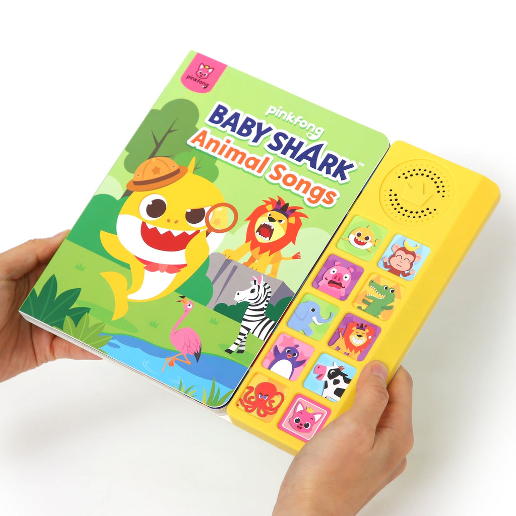 Baby Shark Sound Book for Toddlers, Pinkfong 10-Button Interactive Animal Songs Sing-Along Nursery Rhymes Learning Book Kids 
