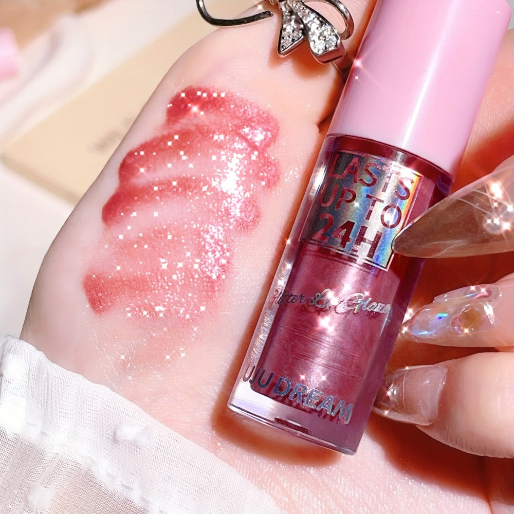 24H Waterproof Glitter Lip Gloss & Lip Stain Set 3PCS, Lip Oil Formula, for Makeup, Travel and Everyday Vanity Use — image 23