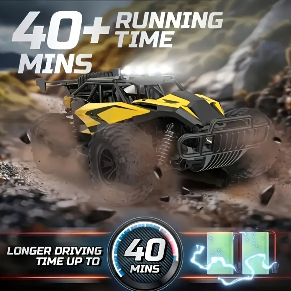 High-Speed RC Buggy 40km/h Alloy Body – 2.4G Remote Control Off-Road Vehicle for Boys Ages 6+, Super Powerful All-Terrain Out