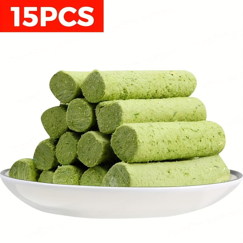 Green Cat-Grass Treat Sticks in 15-Piece or 3 x 5-Piece Checkout Packs for Adult Cats Pictured — image 6