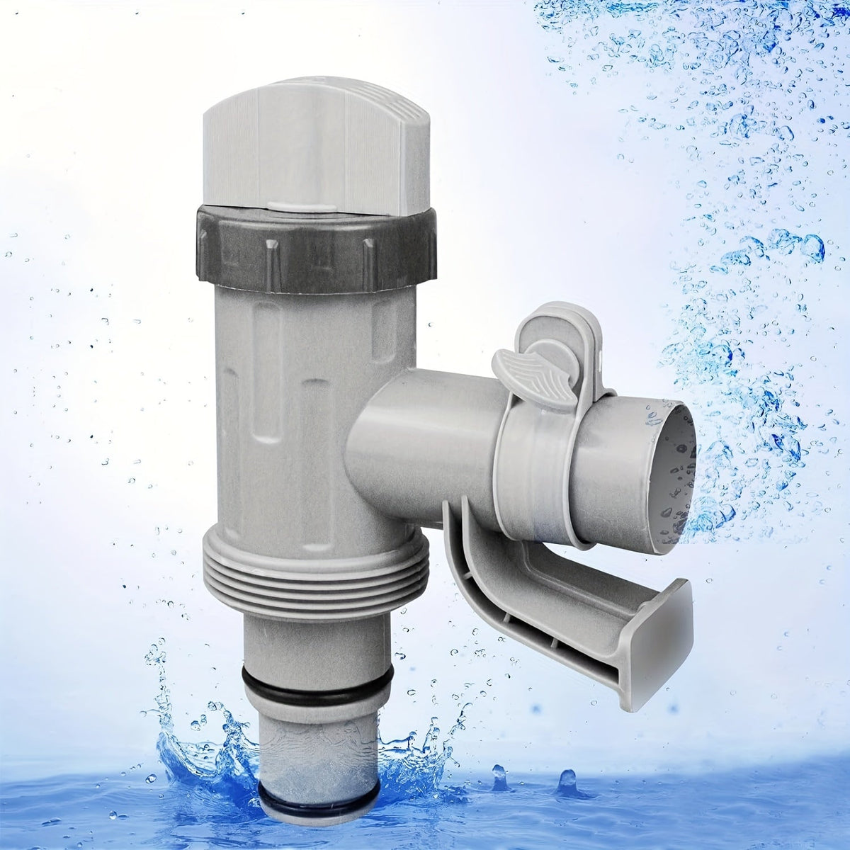 Pool Plunger Valve with Holder for Garden, Patio and Yard Use, with the Listed Configuration — image 1